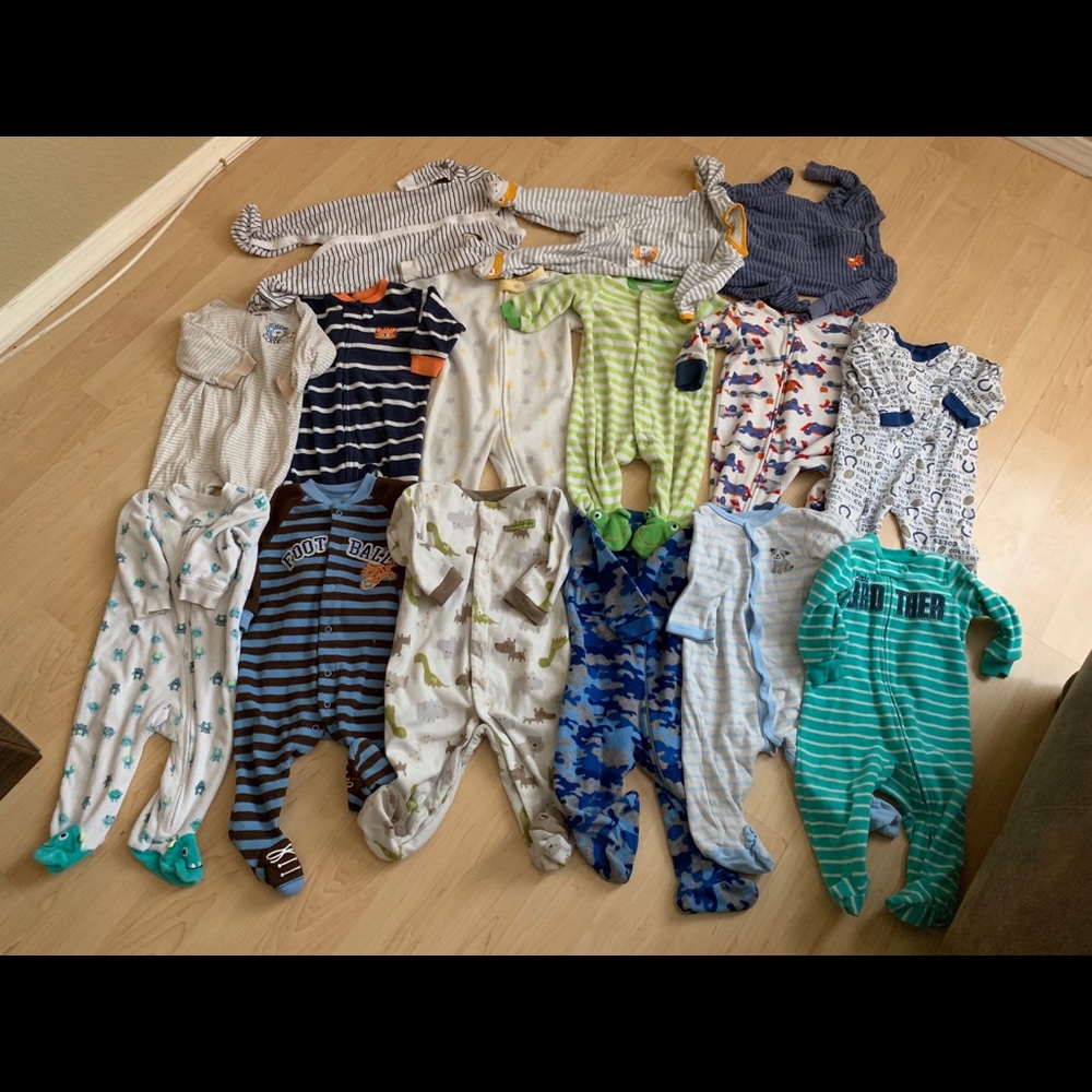 Baby boy footie sleeper pajama lot